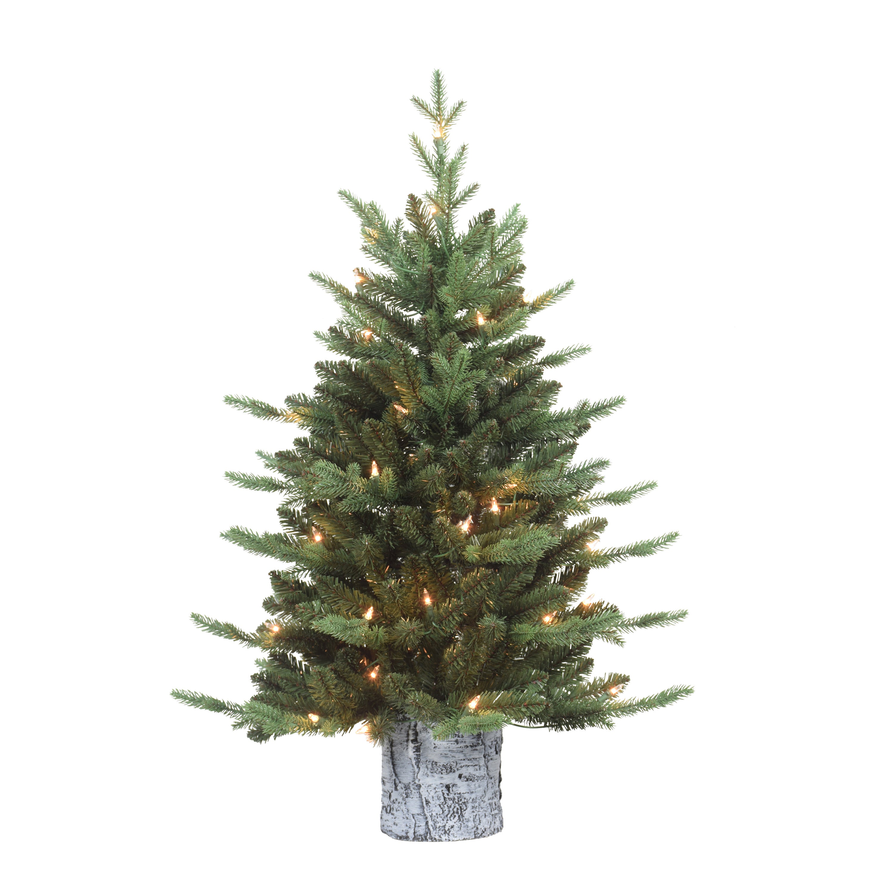 3 ft Pre-Lit Potted Artificial Christmas Tree with 50 UL Clear Lights Green 1824A-ST30C05